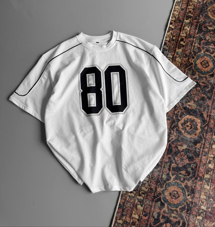 80 Premium Oversize T-Shirt Beyaz 8399