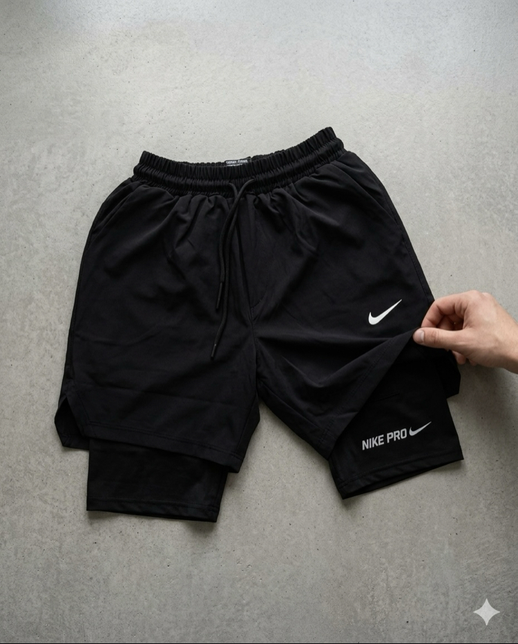 Nike Pro Taytlı Spor Şortu Siyah 8328
