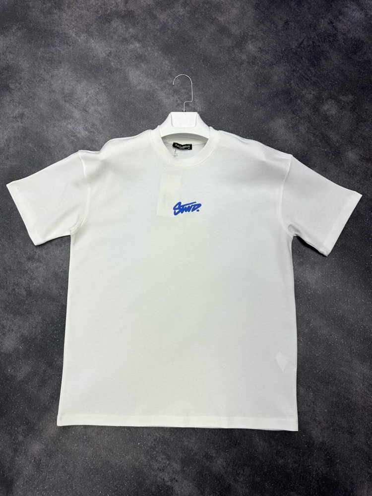 STWD T-Shirt Beyaz-Mavi 8490