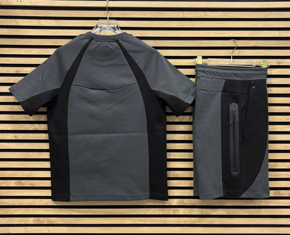 Nike 2026 Tech Fleece Premium Şortlu Takım Füme 8505
