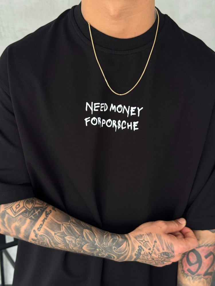NEED Premium Oversize T-Shirt Siyah 8399