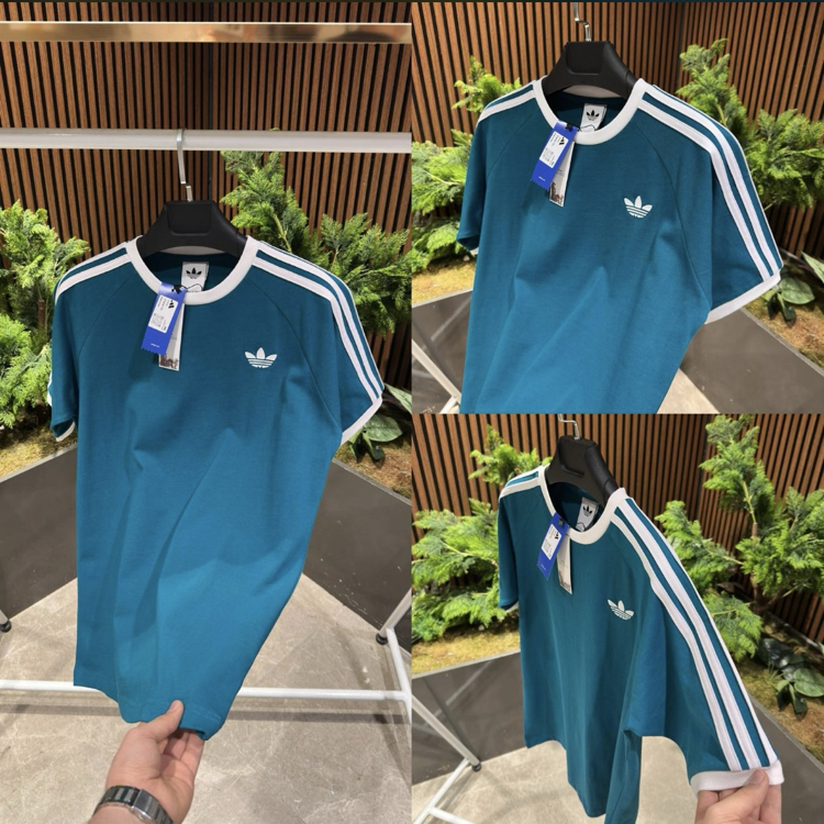 Adidas 3-Strip T-Shirt Petrol 8349