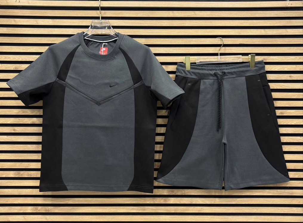 Nike 2026 Tech Fleece Premium Şortlu Takım Füme 8505
