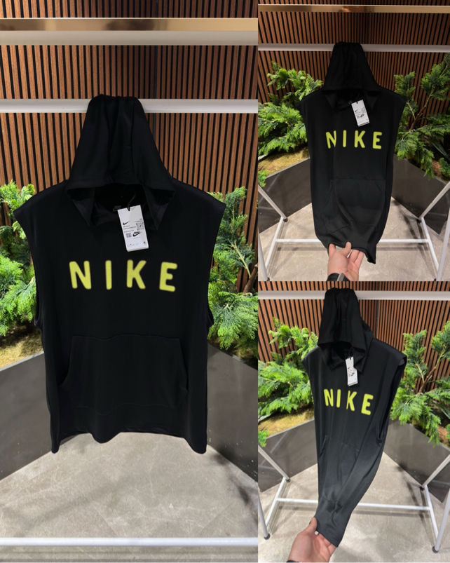 Nike Sıfır Kol Spor T-Shirt Siyah-Sarı