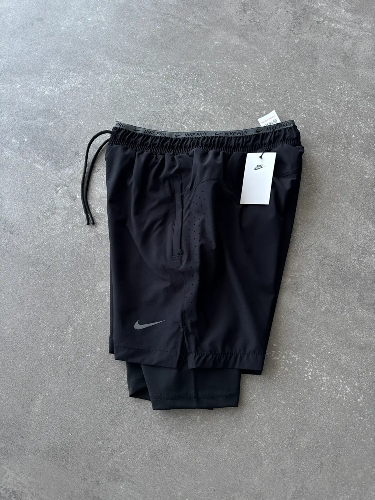 Nike Pro Taytlı Spor Şortu Siyah 8328S