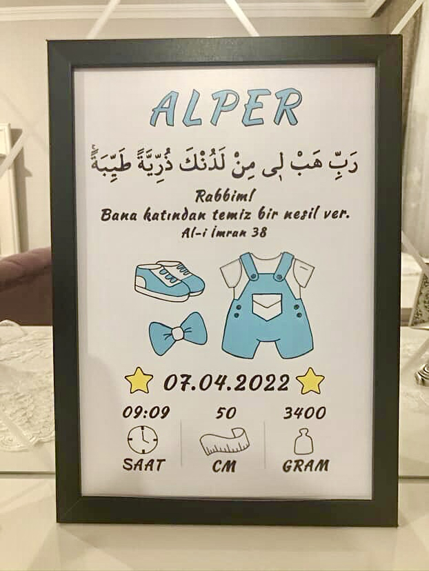 Kişiye Özel İslami Erkek Doğum Hobi Kiti