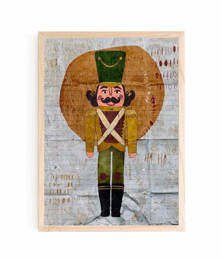 Kurşun Asker Fine Art Dijital Baskı İllüstrasyon 