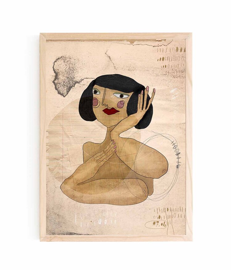 Poolside Fine Art Dijital Baskı İllüstrasyon