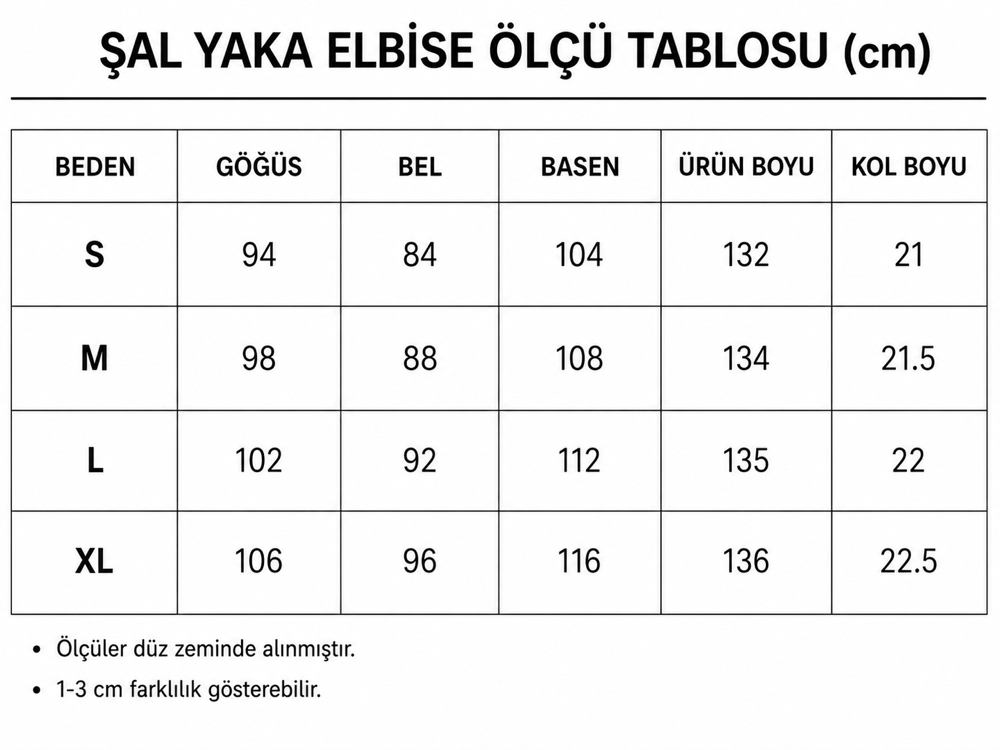 Şal Yaka Elbise Kahverengi