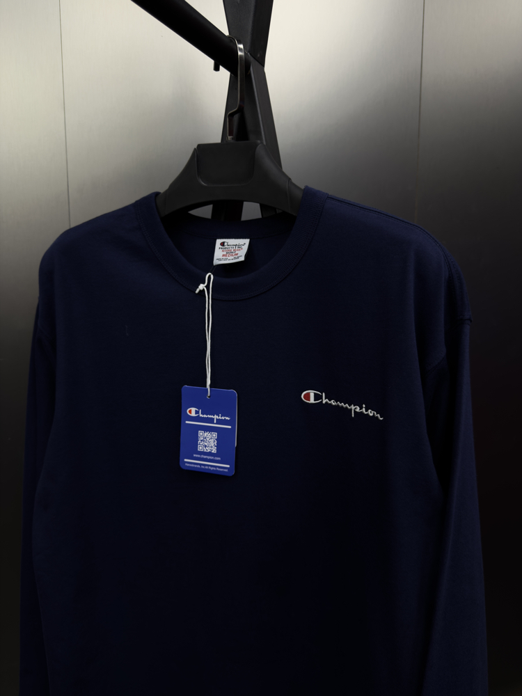 Champion ‘LOGO’ Oversize Uzun Kollu T-Shirt Lacivert CHP-817
