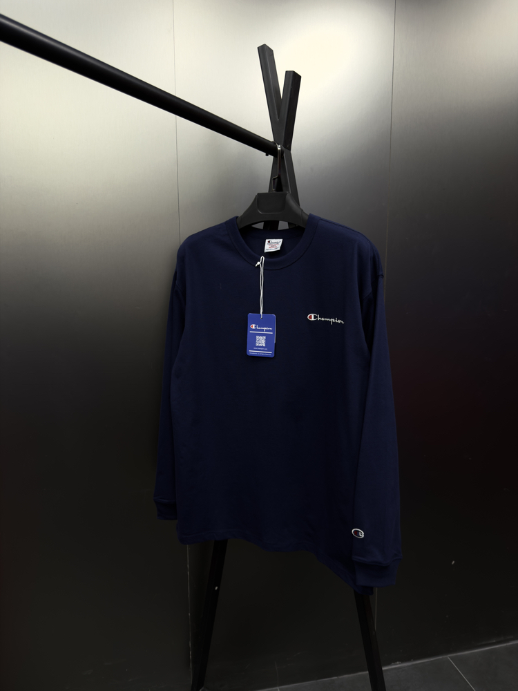 Champion ‘LOGO’ Oversize Uzun Kollu T-Shirt Lacivert CHP-817