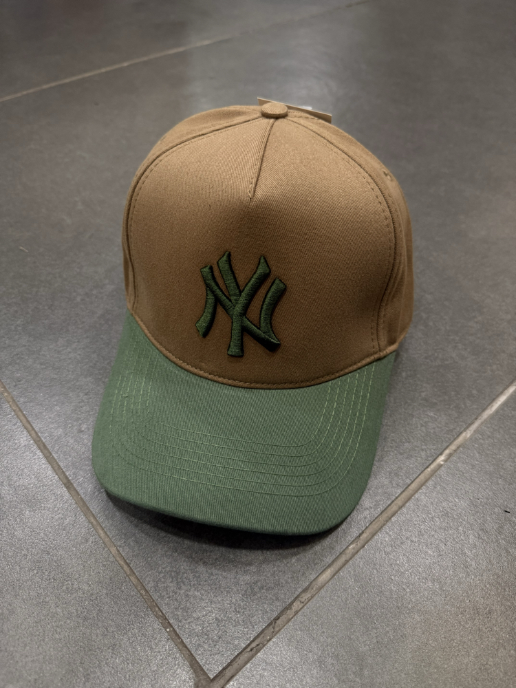 NY LOGO ŞAPKA KAHVE/YEŞİL