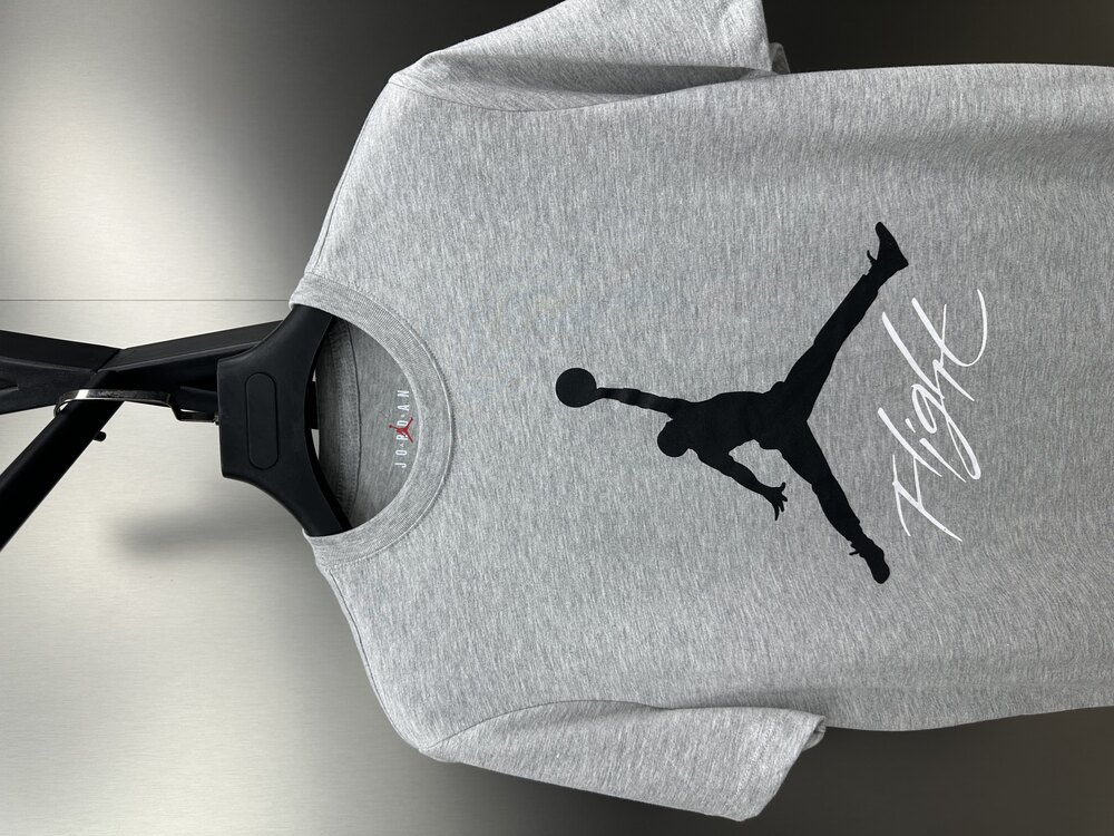 Air Jordan ‘FLIGHT’ T-Shirt Gri Melanj J-1158