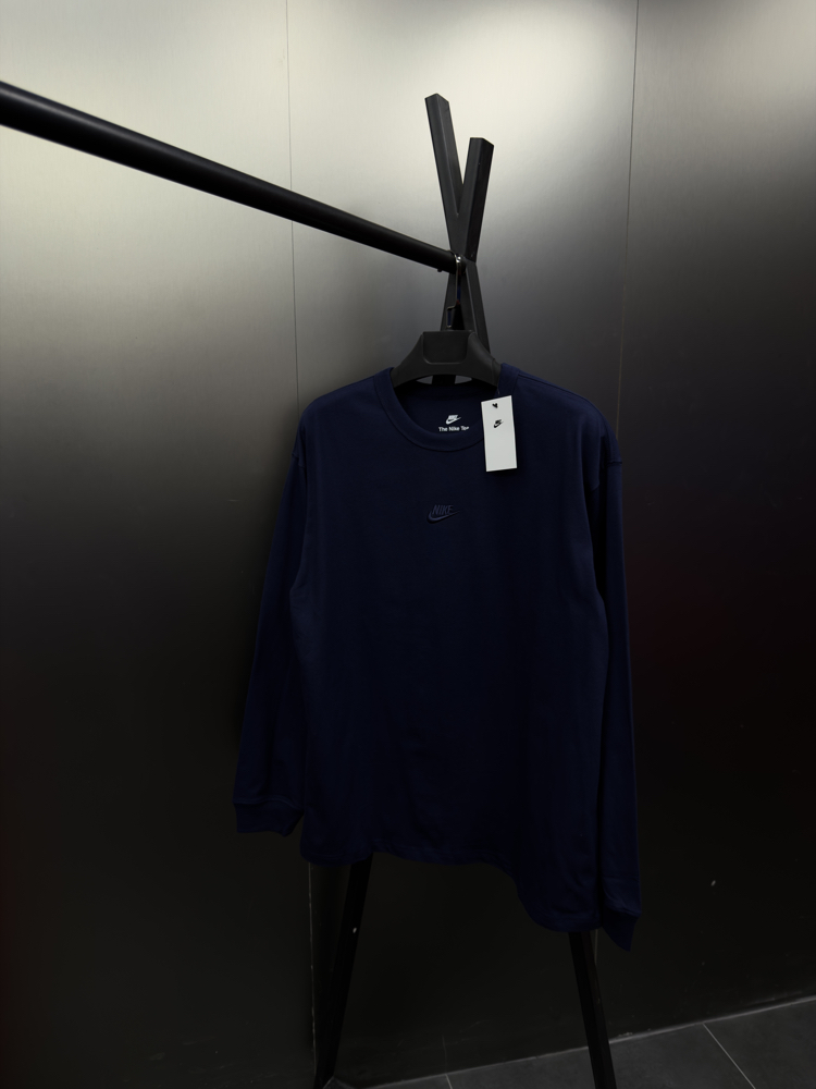 Nike ‘LOGO’ Oversize Uzun Kollu T-Shirt Lacivert NK-816
