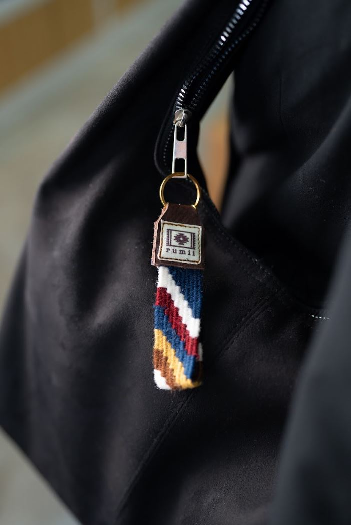 Su Yolu Desenli El Dokuması Kilim Anahtarlık