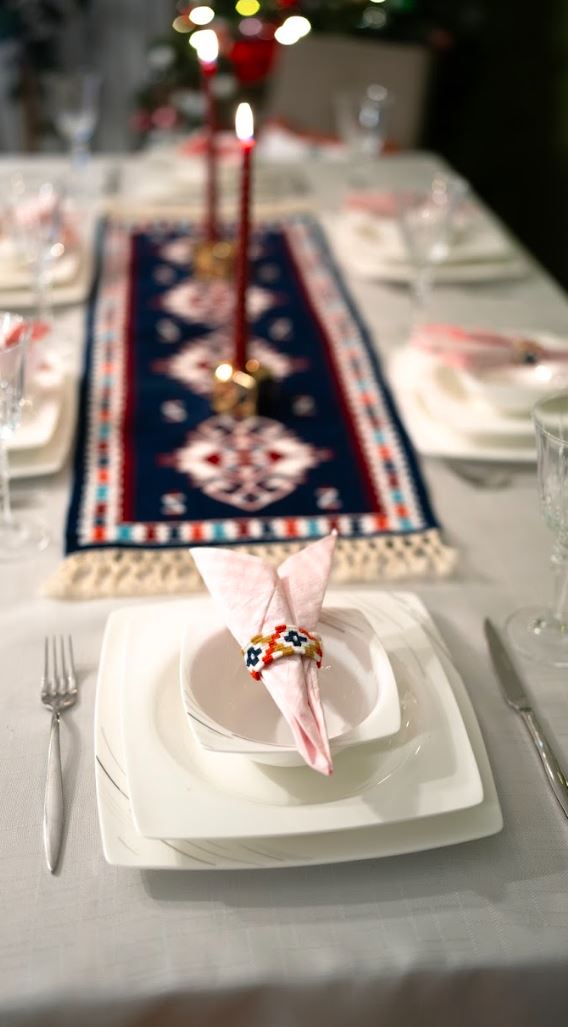 El Dokuması Kilim Peçete Halkası – 2’li Set