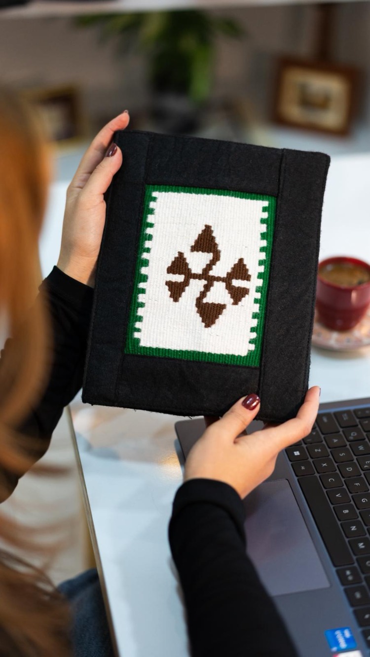 Nehrek Motifli El Dokuması Kitap – Defter – Ajanda Kılıfı