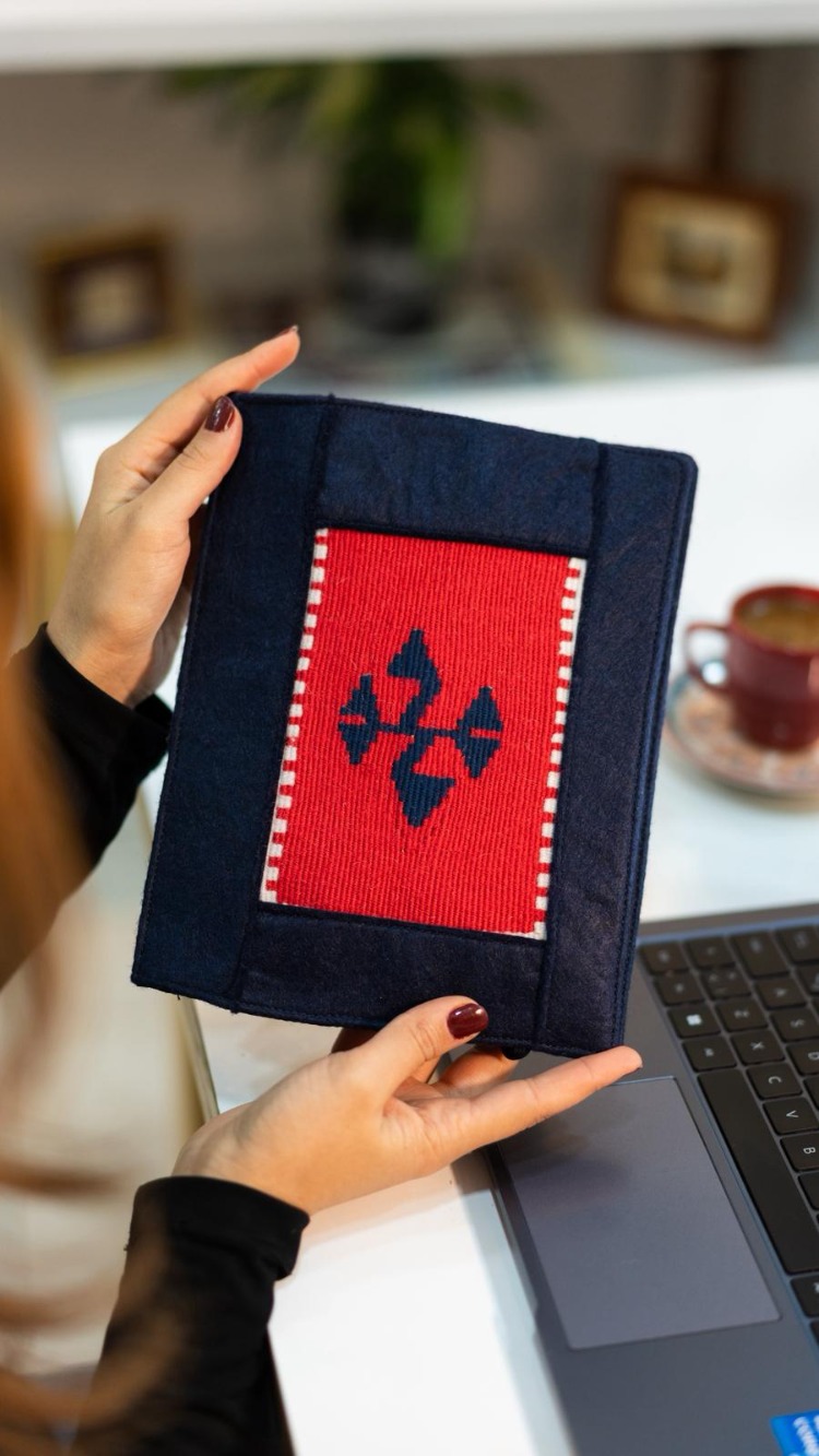 Nehrek Motifli El Dokuması Kitap – Defter – Ajanda Kılıfı