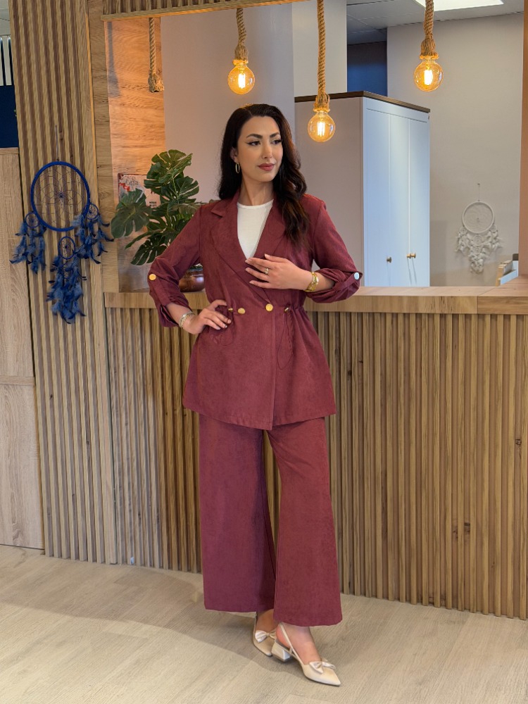 2K GİYİM CUBRA KUMAŞ TAKIM BORDO