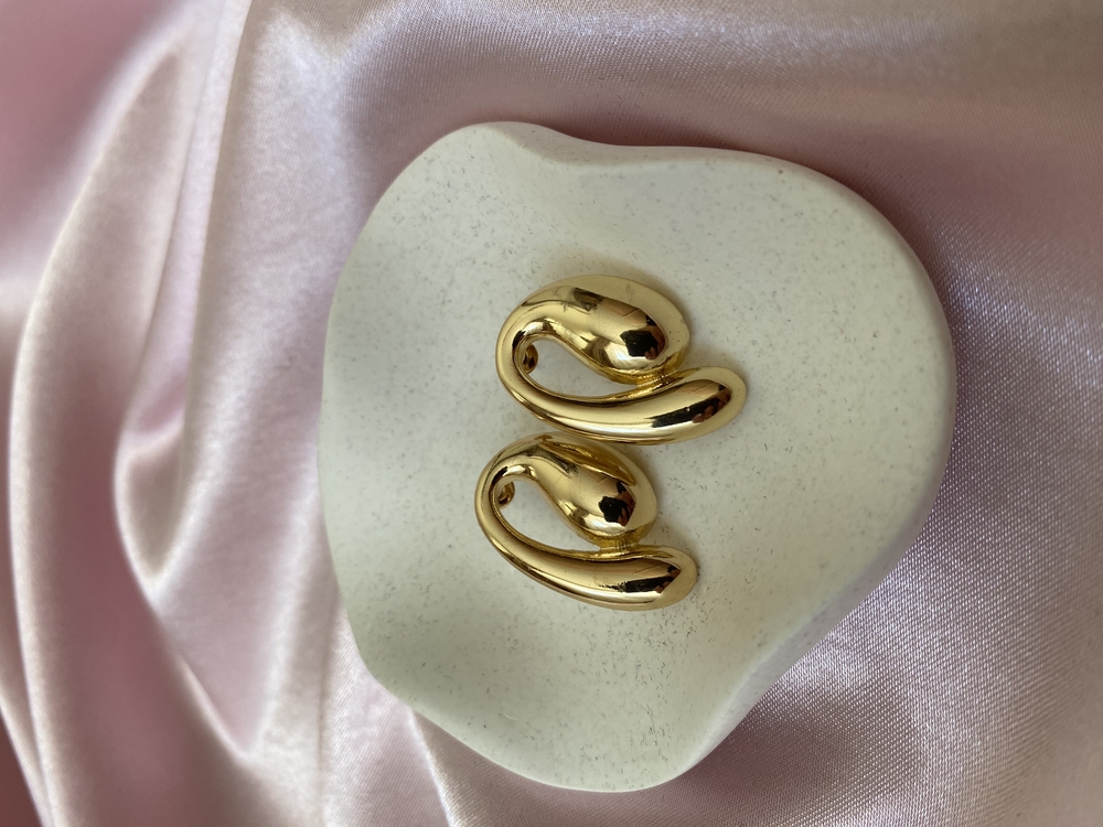 Çelik gold küpe