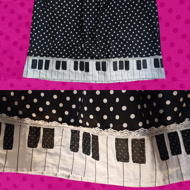 Piano Puantiye Elbise