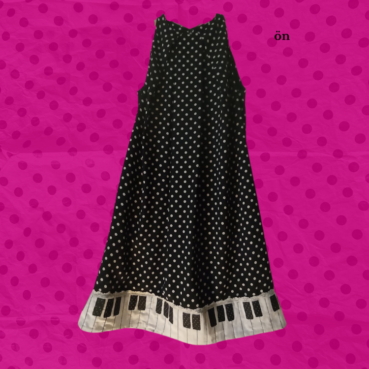 Piano Puantiye Elbise