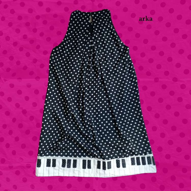 Piano Puantiye Elbise