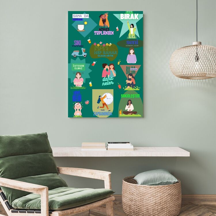 Kadın Hali - Motivasyon Poster Dijital Duvar Kağıdı