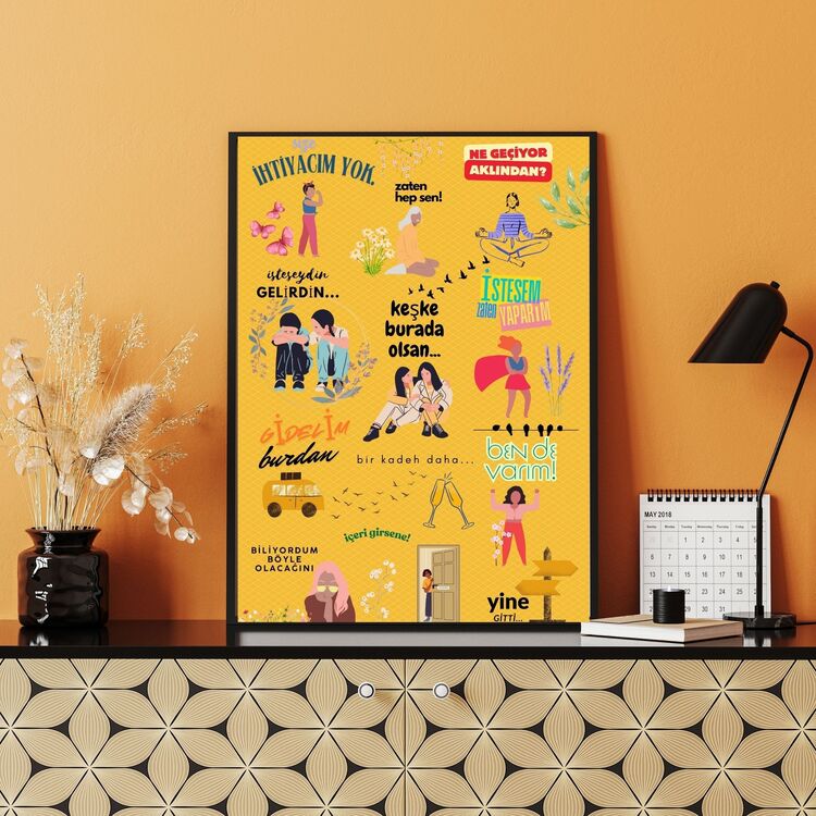 Kadın Ruhu - Motivasyon Poster Dijital Duvar Kağıdı