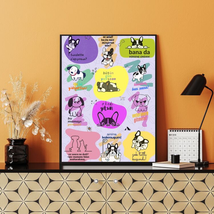Köpek Dili - Dijital Duvar Posteri
