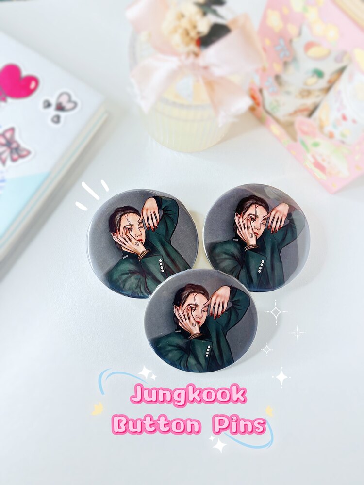 Jungkook JK Metal Buton Rozet BTS