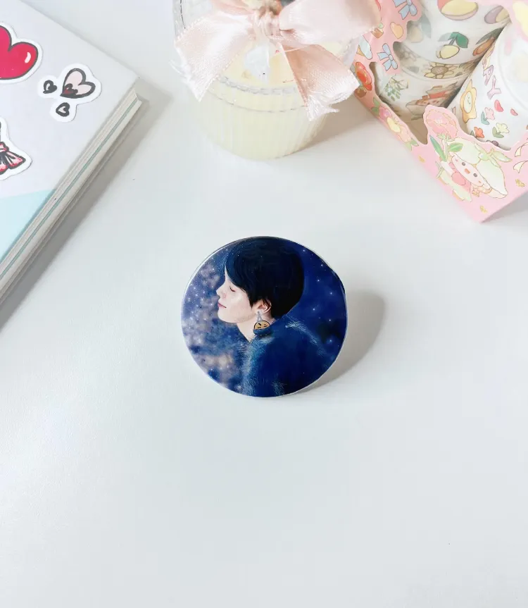 Suga Min Yoongi Metal Buton Rozet BTS Model 2