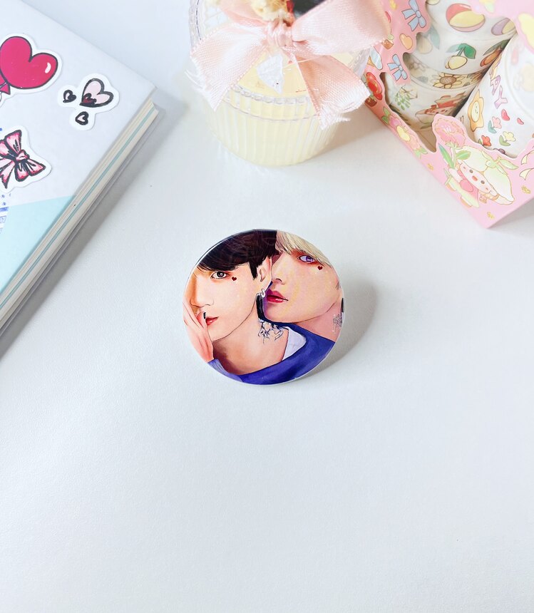 TaeKook Taehyung JK Metal Buton Rozet BTS