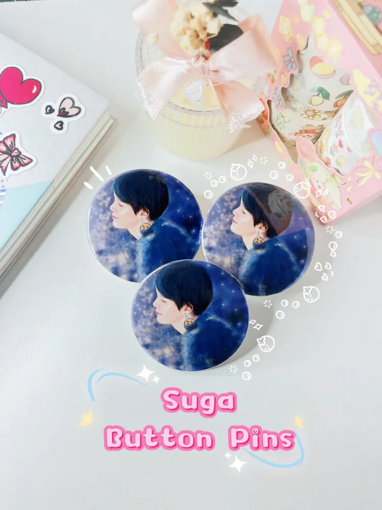 Suga Min Yoongi Metal Buton Rozet BTS Model 2