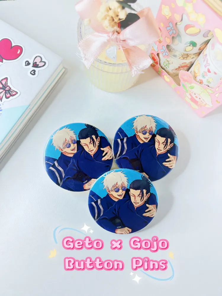 Gojo & Geto Jujutsu Kaisen Metal Buton Rozet
