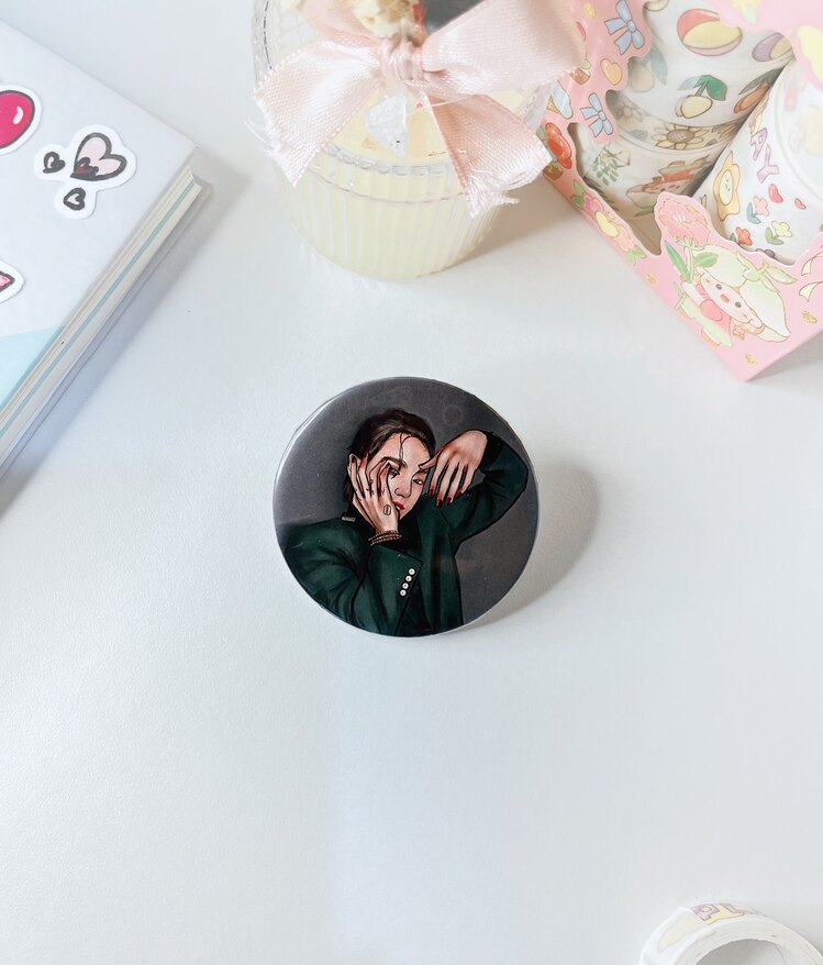 Jungkook JK Metal Buton Rozet BTS