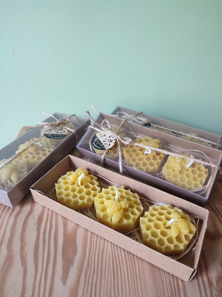 3'lü Arı Tealight Mum