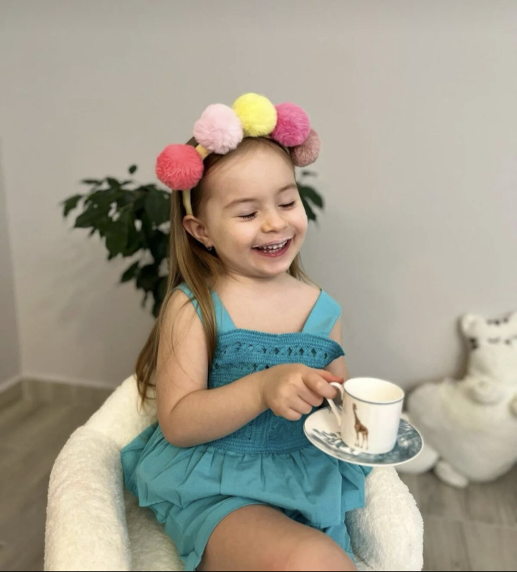 Kız Çocuk Turkuaz Alt Üst Şortlu Takım