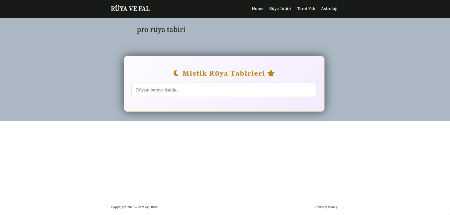 Wordpress Rüya Tabiri Plugin/Eklenti