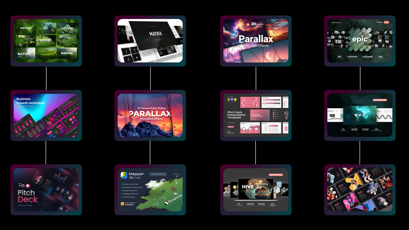 200+ Premium PowerPoint Şablonu (Animasyonlu & Profesyonel)