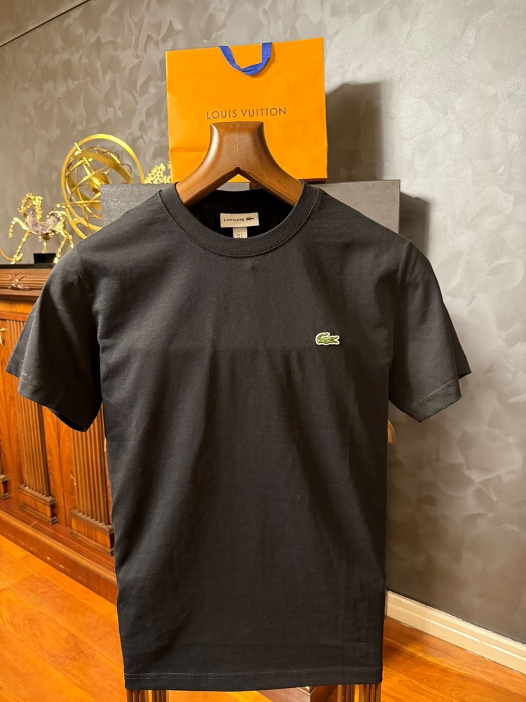 Lacoste Erkek Classic Fit Bisiklet Yaka Siyah T-Shirt