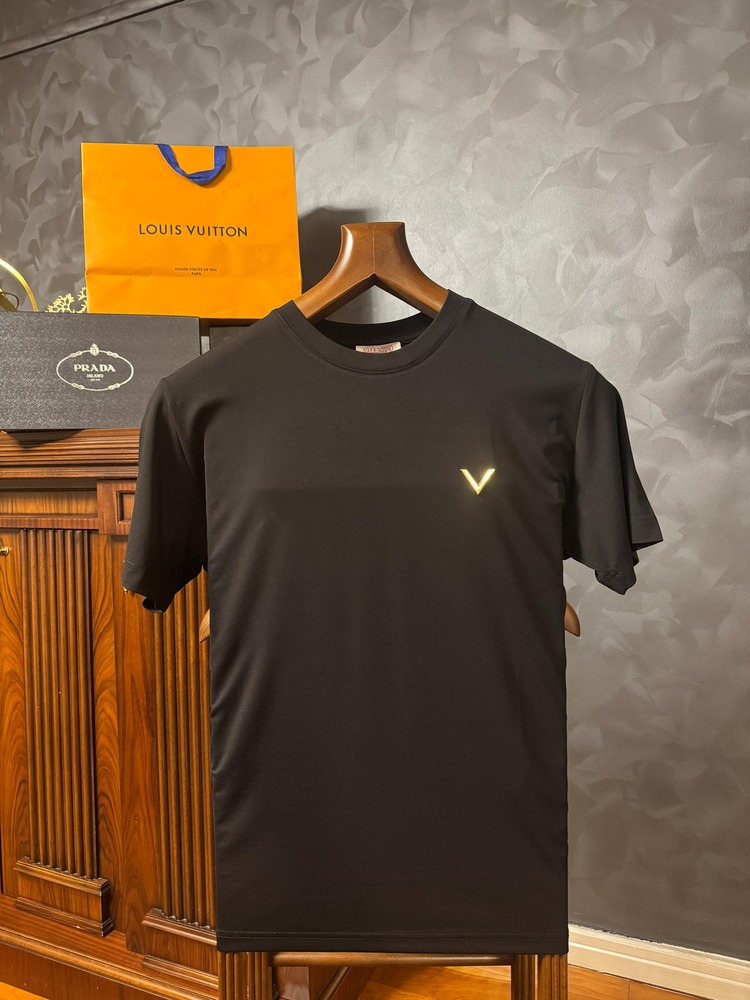 Valentino Fit Gold VLogo Siyah T-Shirt