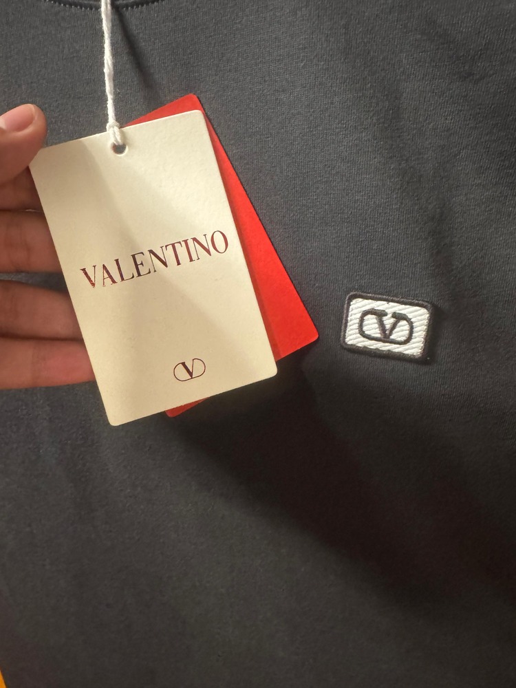 Valentino Ragular Fit VLogo Antrasit T-Shirt