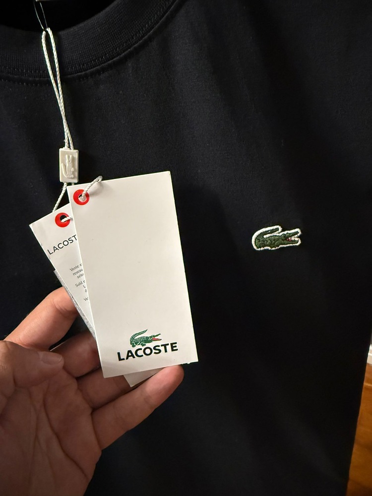 Lacoste Erkek Classic Fit Bisiklet Yaka Siyah T-Shirt