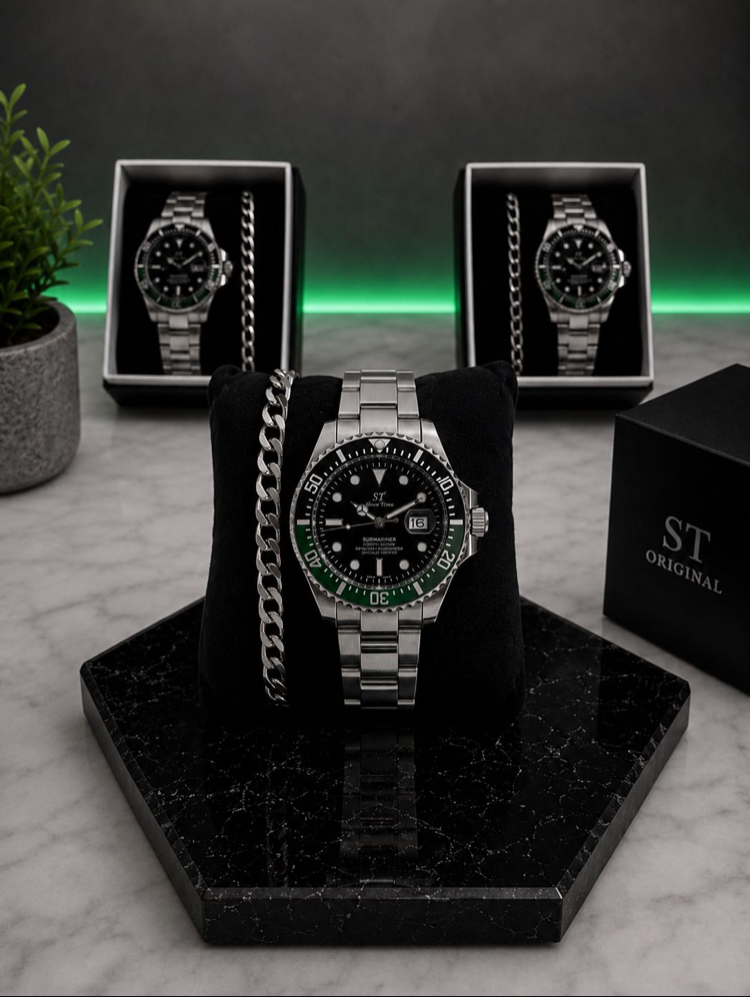 RLX Submariner Premium Saat+Bileklik