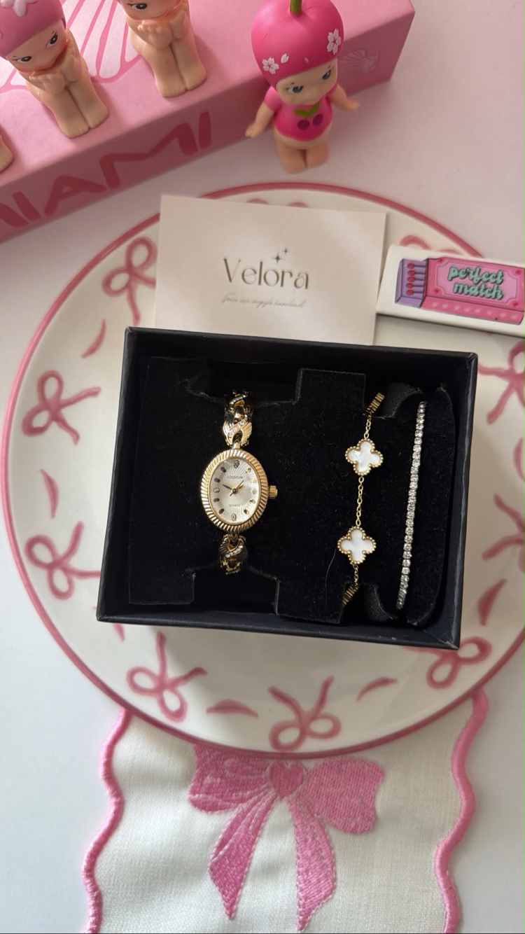 Gold beyaz şık set