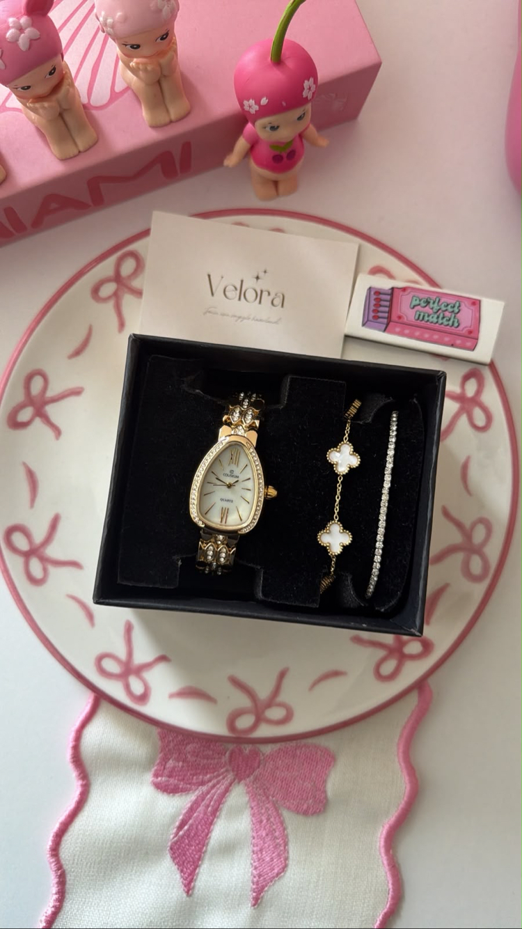Gold beyaz üçgen set