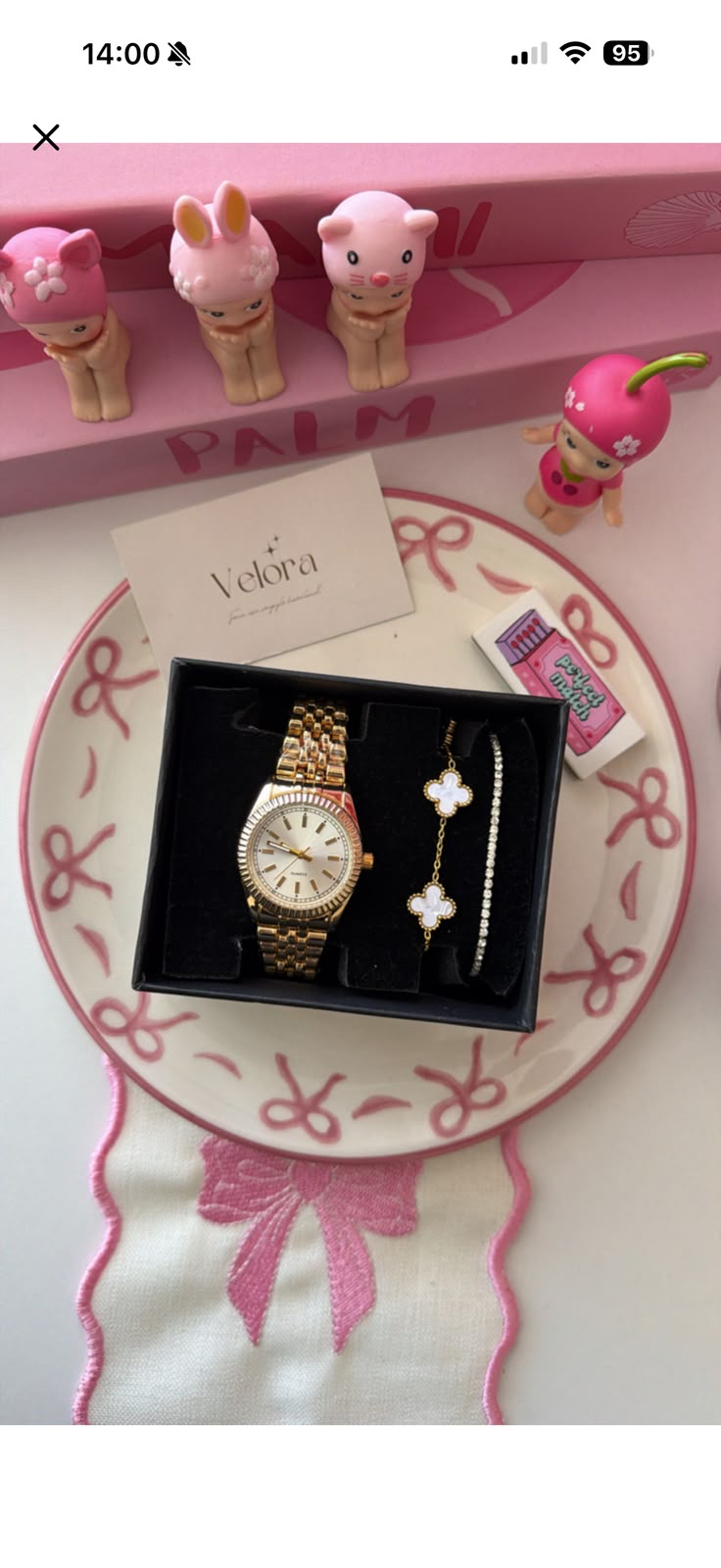 Gold beyaz set