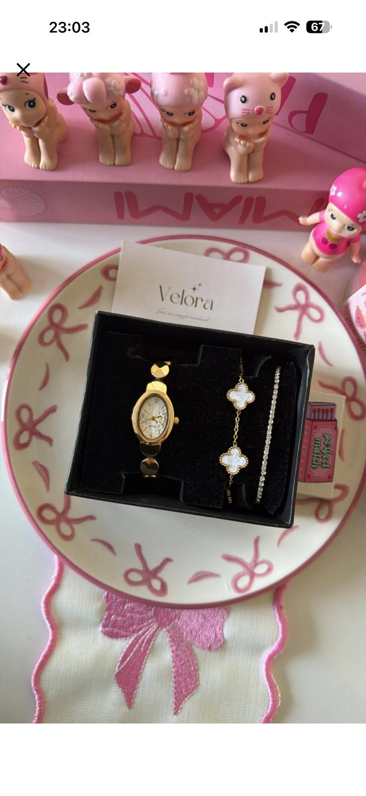 Gold beyaz şık set