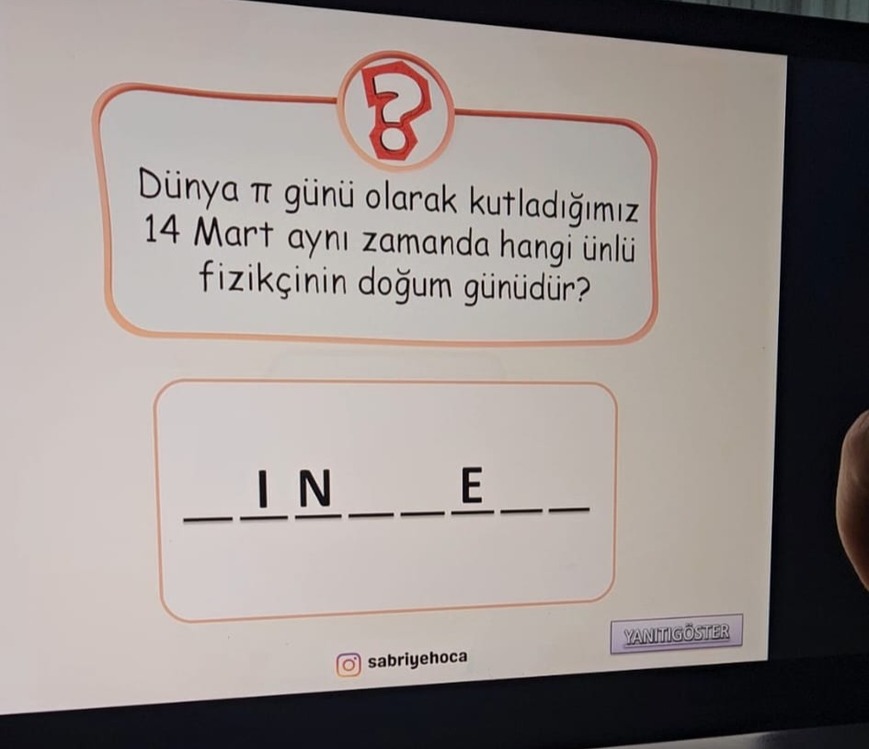 Pİ GÜNÜ BİLGİ YARIŞMASI/ HARF ALAYIM :)